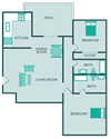 2 Bedroom 2 Bath